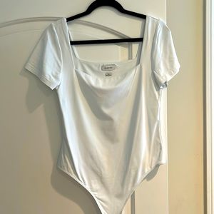 BABATON white square neck bodysuit XL